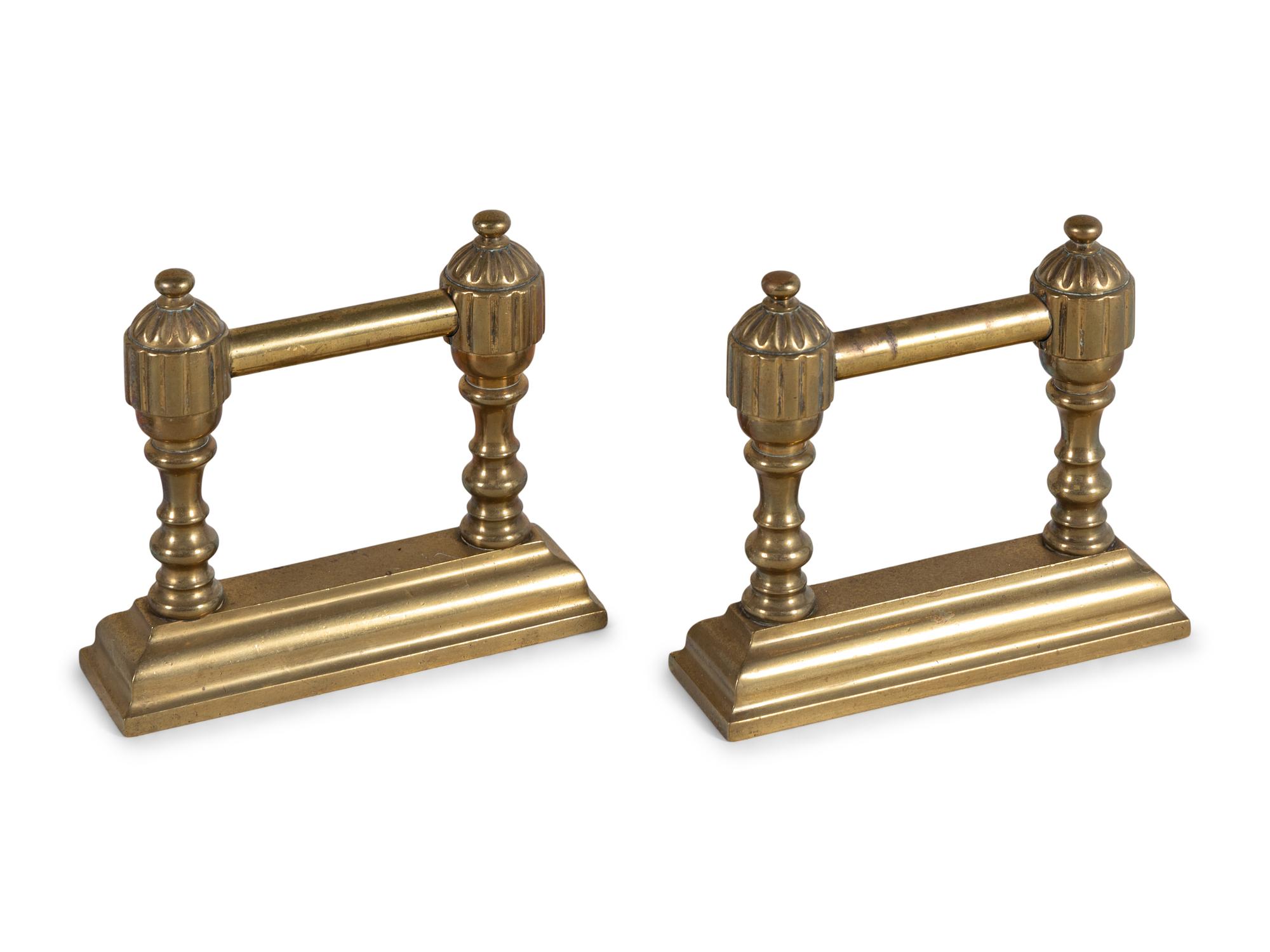 A French Gilt Metal Fireplace Suite