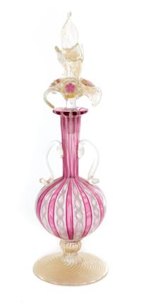 An Italian Glass Perfume Bottle Height 11 3/4 inches. — EARLY 20TH CENTURY