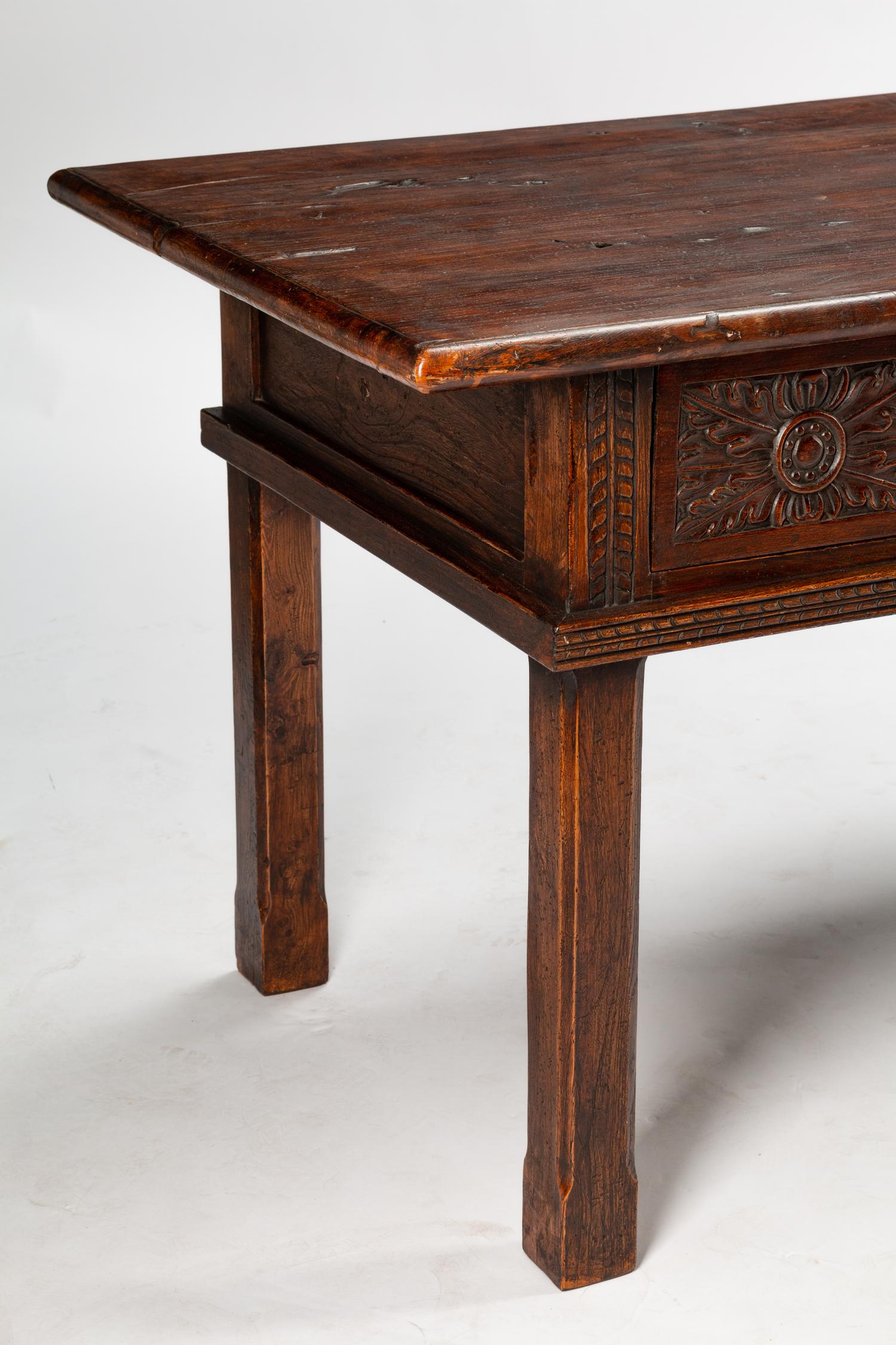 A Renaissance Style Carved Oak Table