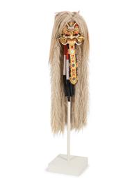A Japanese Jeweled and Lacquered Lion Dance Mask — 20TH CENTURY