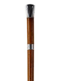 An English Silver Mounted Malacca Dagger 'System' Walking Stick