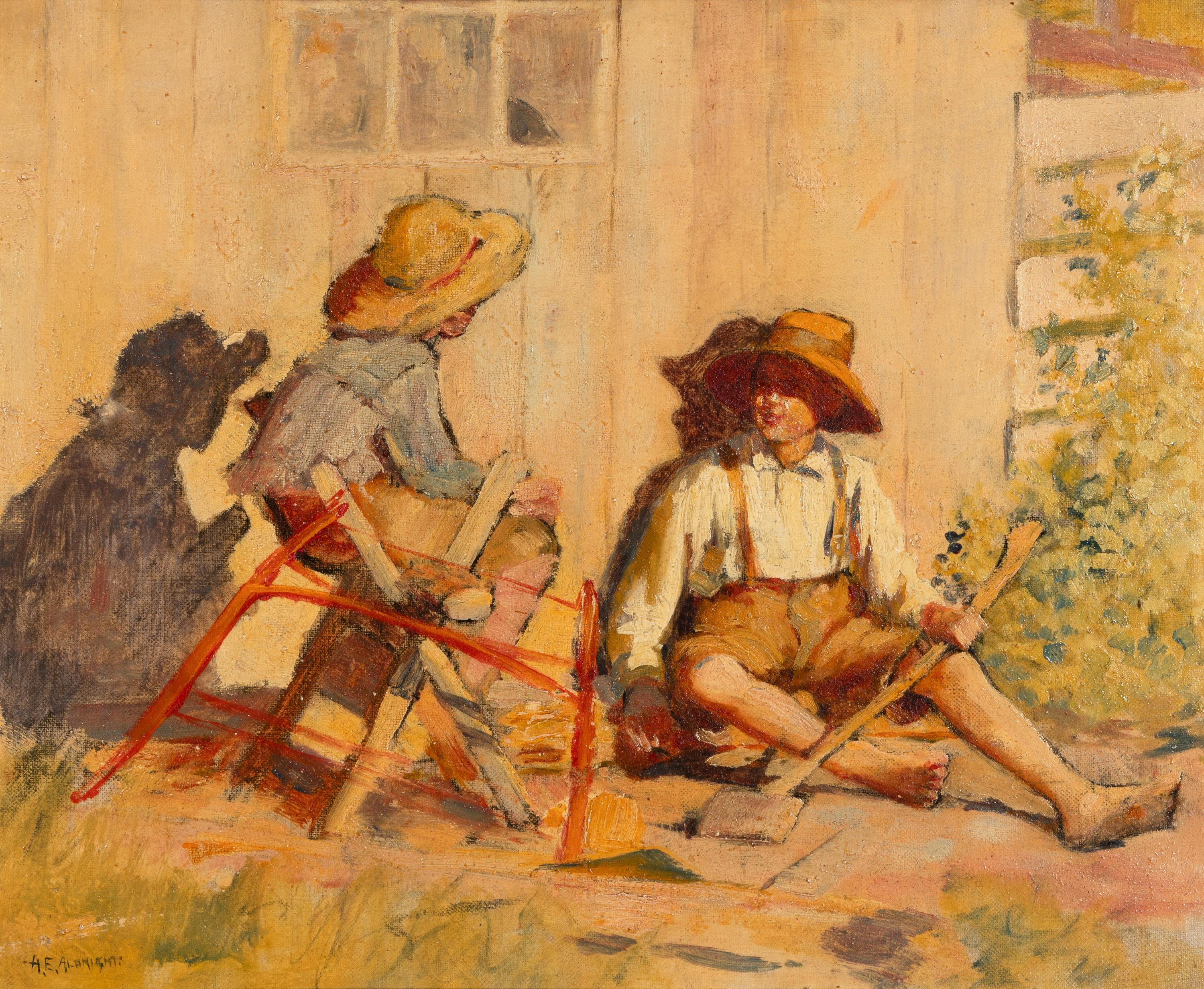 Adam Emory Albright (American, 1862–1957) — The Young Wood Cutters