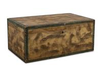 A Federal Smoke-Decorated Pine Document Box