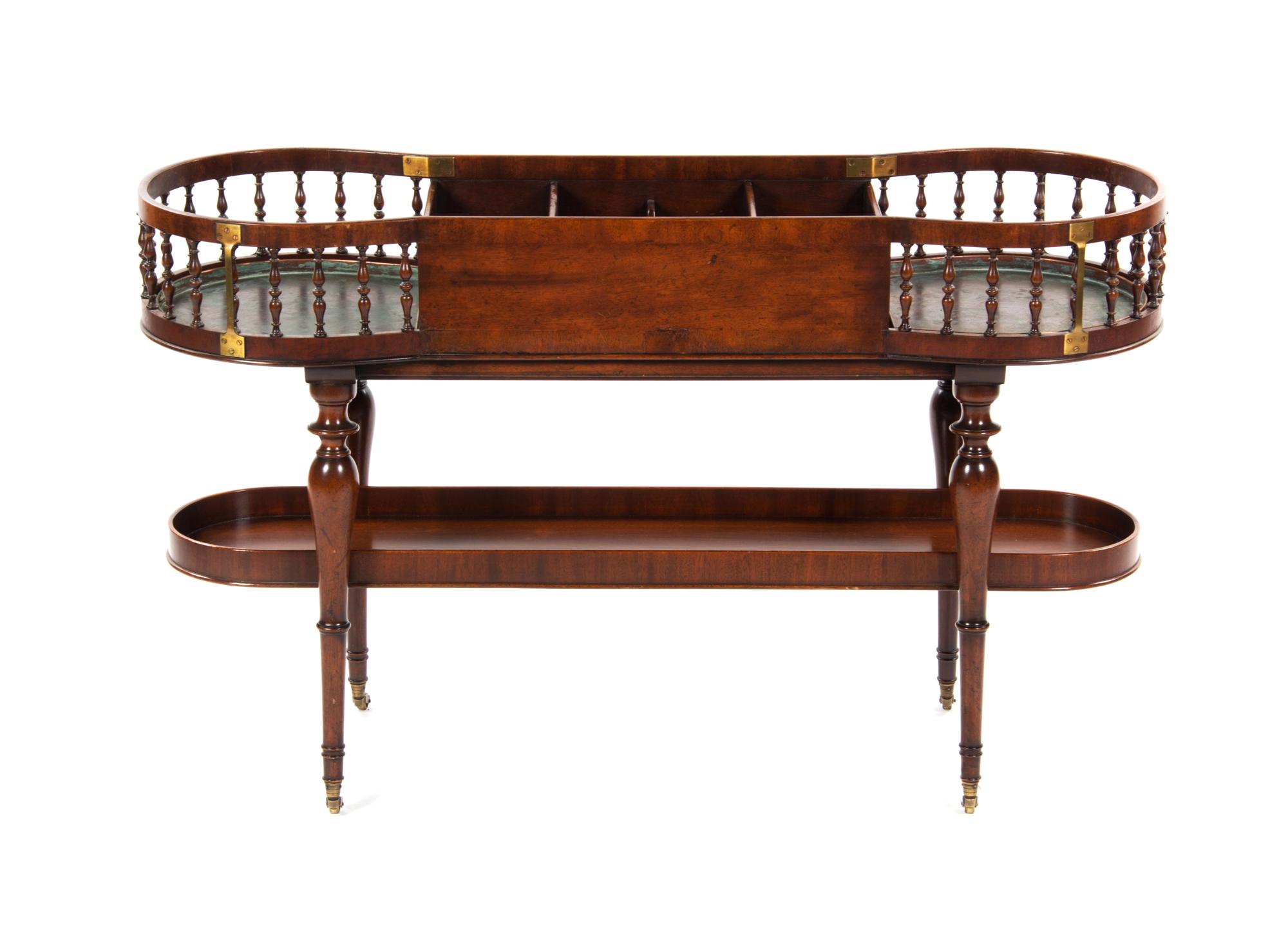 A Victorian Mahogany Etagere, Height 27 x width 44 x depth 14 inches.