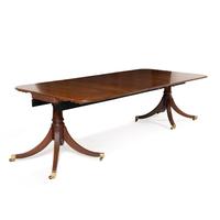 A George III Mahogany Double-Pedestal Dining Table