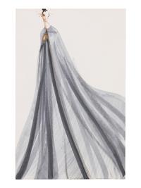 Geoffrey Beene Fashion Illustration, c.1990