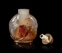 A Carved Agate Snuff Bottle