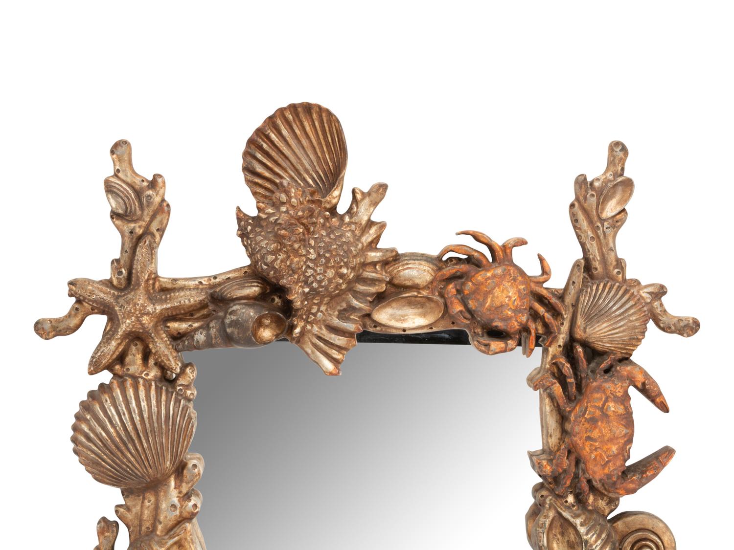 An Italian Grotto Style Mirror