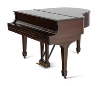 A Steinway and Sons Mahogany Baby Grand Piano