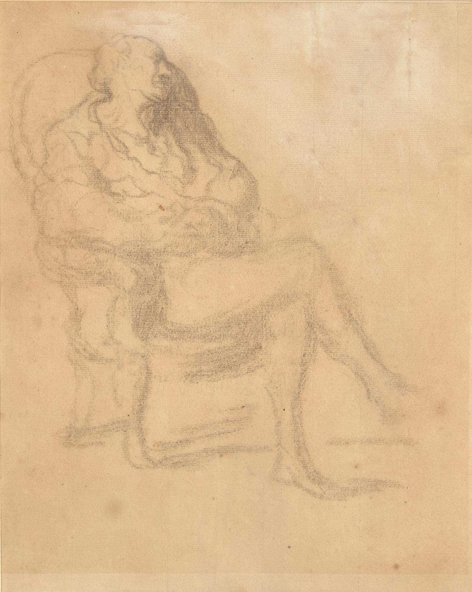 Homme Assis dans un Fauteuil; with Don Quixote Nu, Debout (A Double-Sided Work)