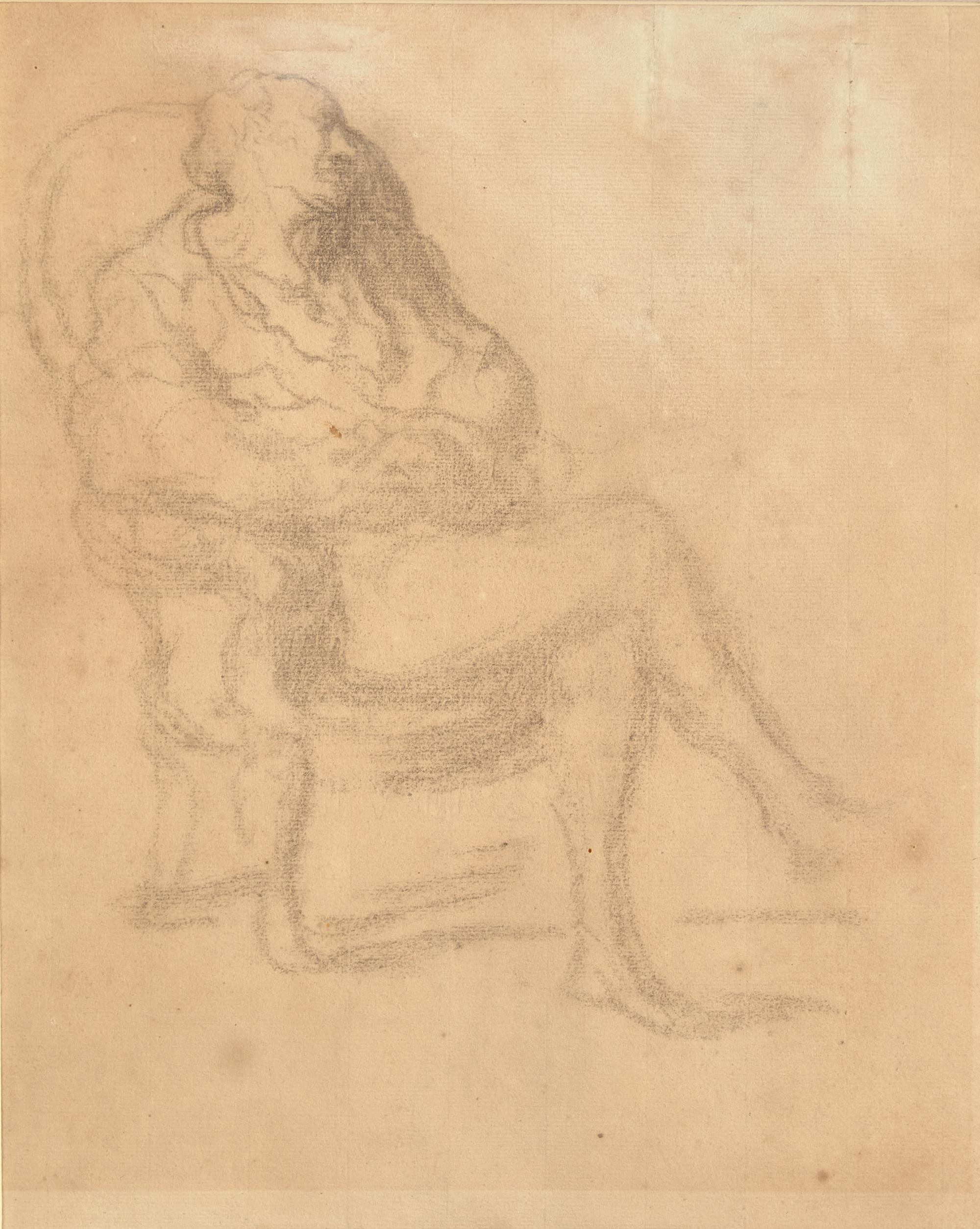 Homme Assis dans un Fauteuil; with Don Quixote Nu, Debout (A Double-Sided Work)