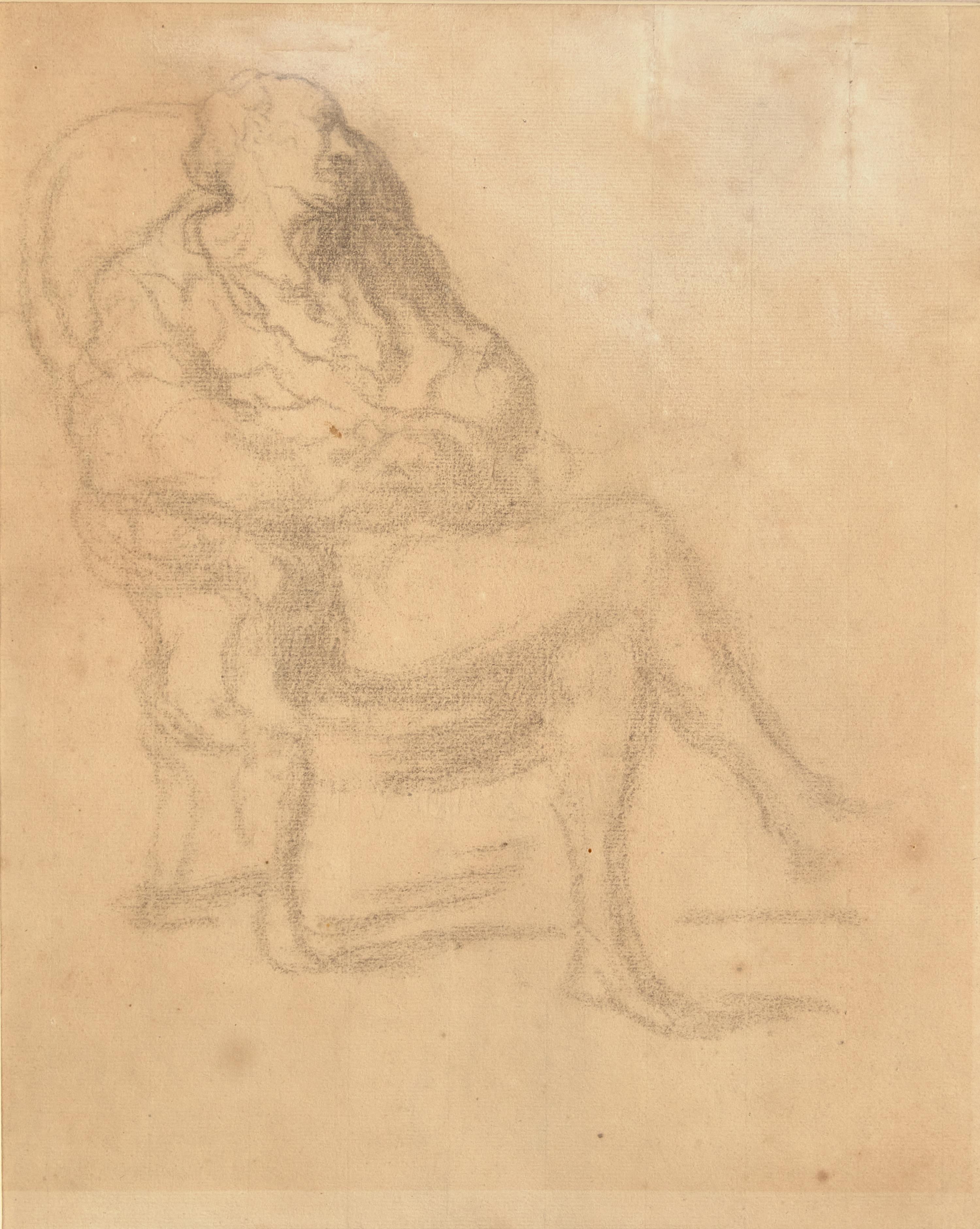 Homme Assis dans un Fauteuil; with Don Quixote Nu, Debout (A Double-Sided Work)