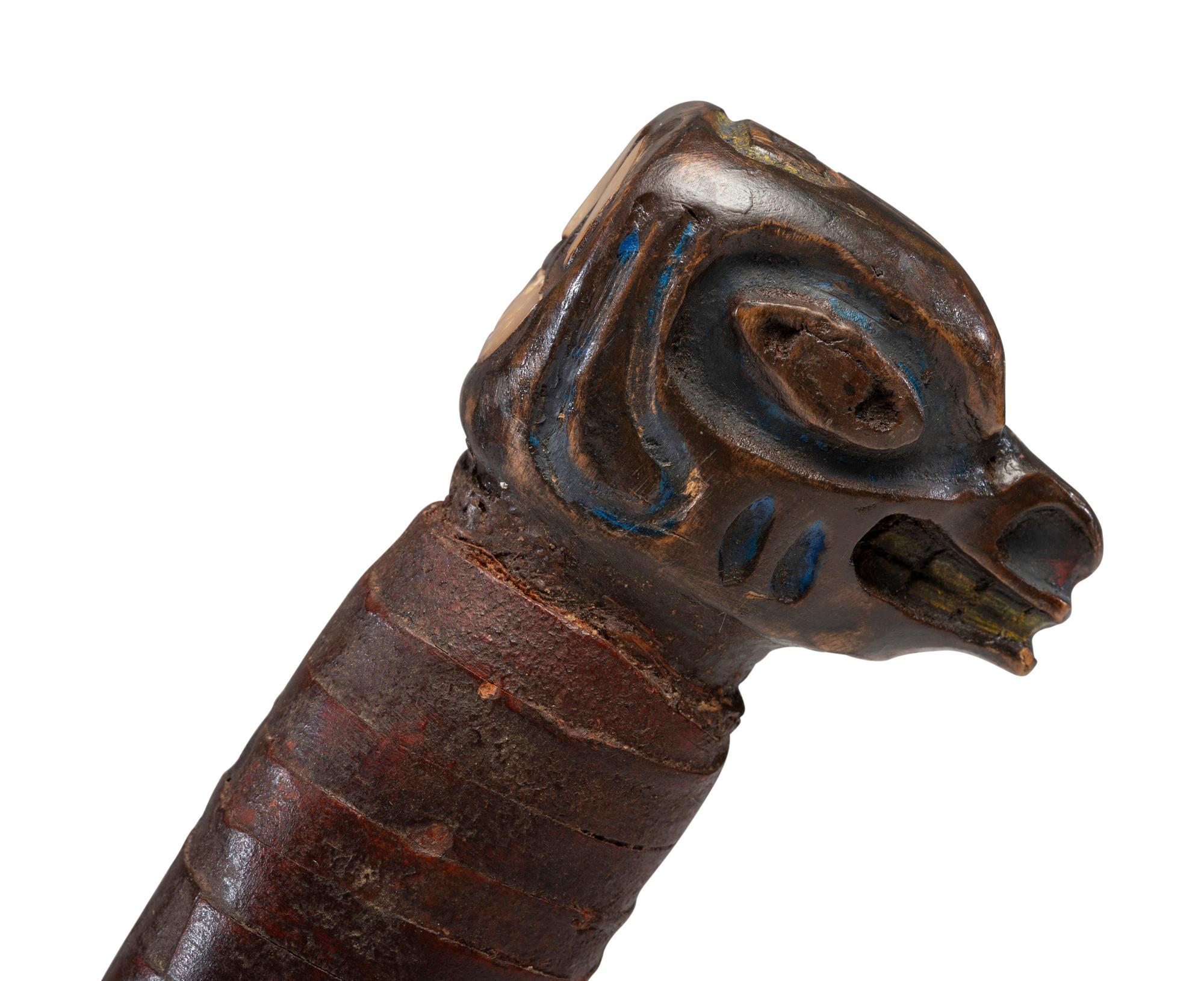 Northwest Coast Carved and Painted Dagger