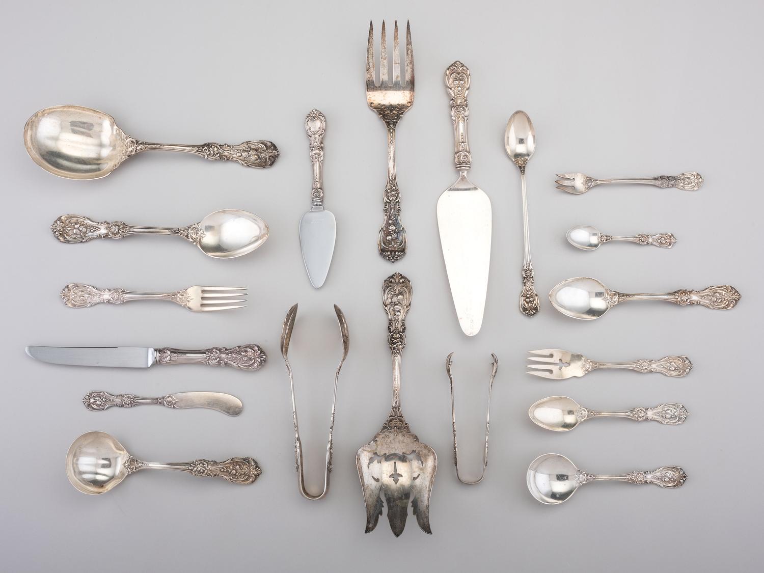 A Reed & Barton Silver Flatware Service