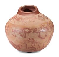 Red and Buff Pottery Olla