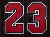 A Michael Jordan Signed Autograph 1996-97 Chicago Bulls Champion Pro Cut Basketball Jersey (Upper Deck Authenticated),