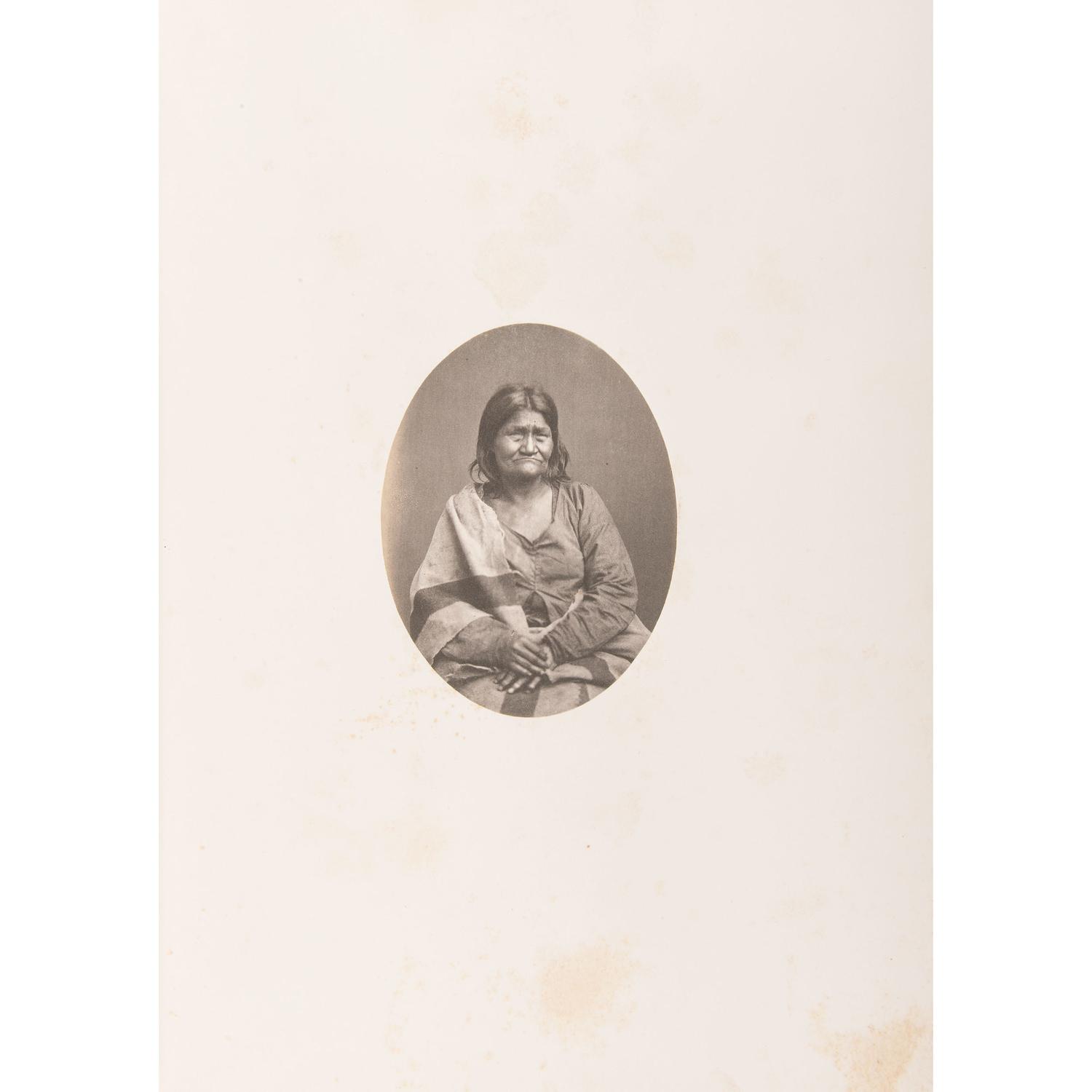Joel Whitney, Exceptional Album Containing Large Format Photographs of Sioux Involved in the 1862 Minnesota Uprising