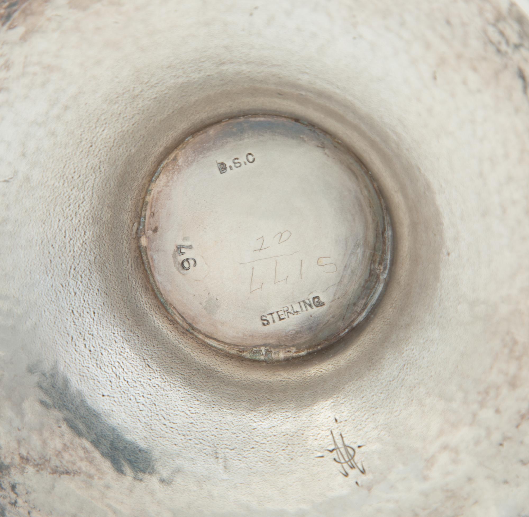 An American Silver Hand Hammered Silver Coffee Pot
