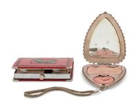 A Book-Form Compact and a Silvertone Compact