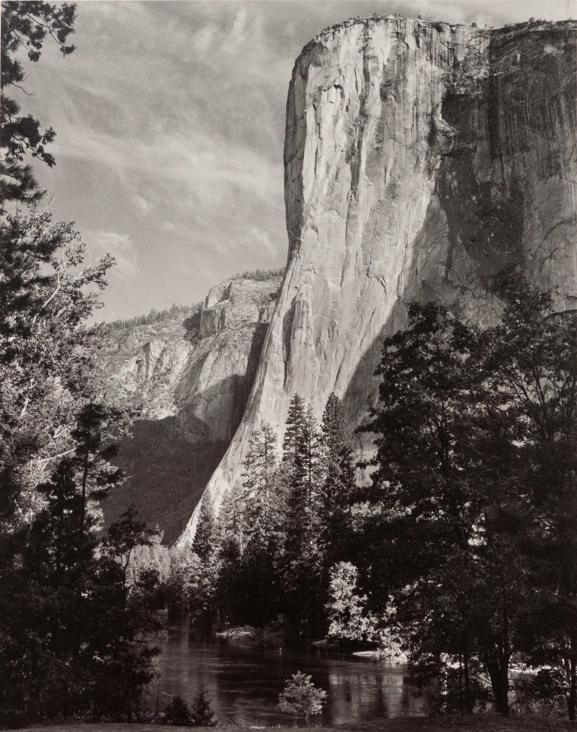 A pair of Special Edition photographs printed by Alan Ross ( Moon and Half Dome, Yosemite National Park, California , 1960; El Capitan, Yosemite , 1952)
