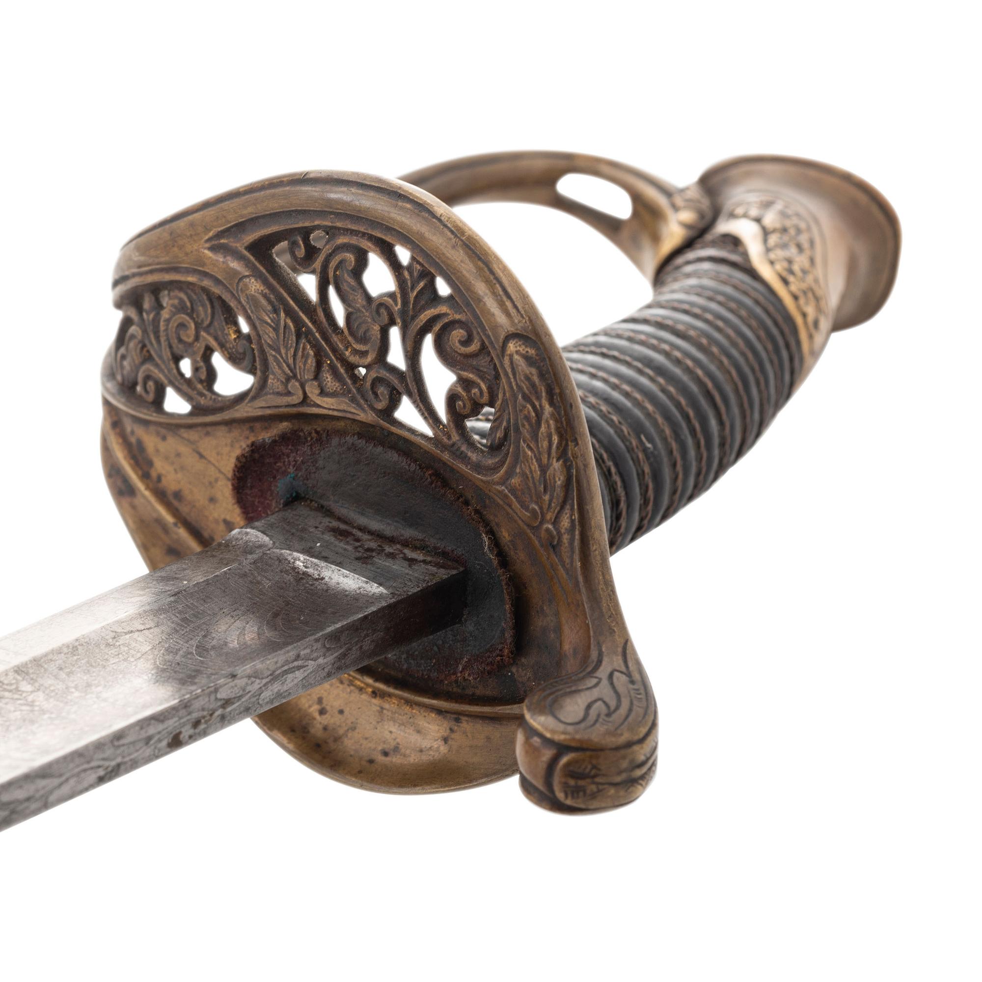 Horstmann Curved Blade Foot Officers Sword Presented to 1st Lt. (later Lt. Col.) Pingree, 3rd Vermont Infantry - Congressional Medal of Honor Recipient