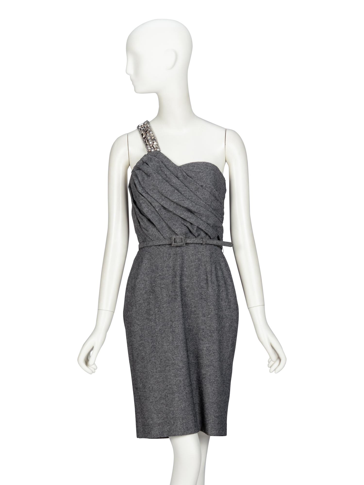 Christian Dior by John Galliano , Embellished Wool Tweed Dress