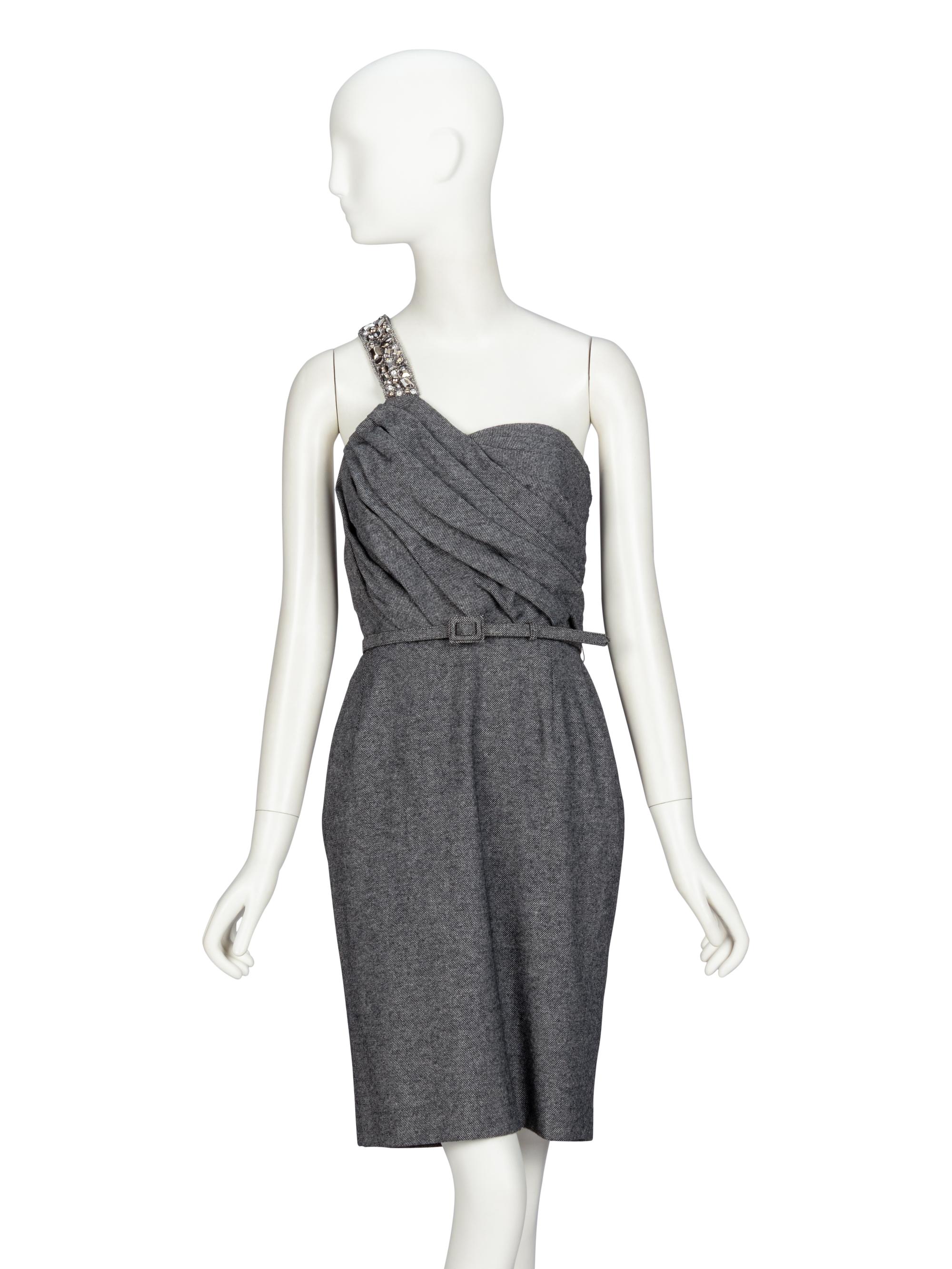 Christian Dior by John Galliano , Embellished Wool Tweed Dress