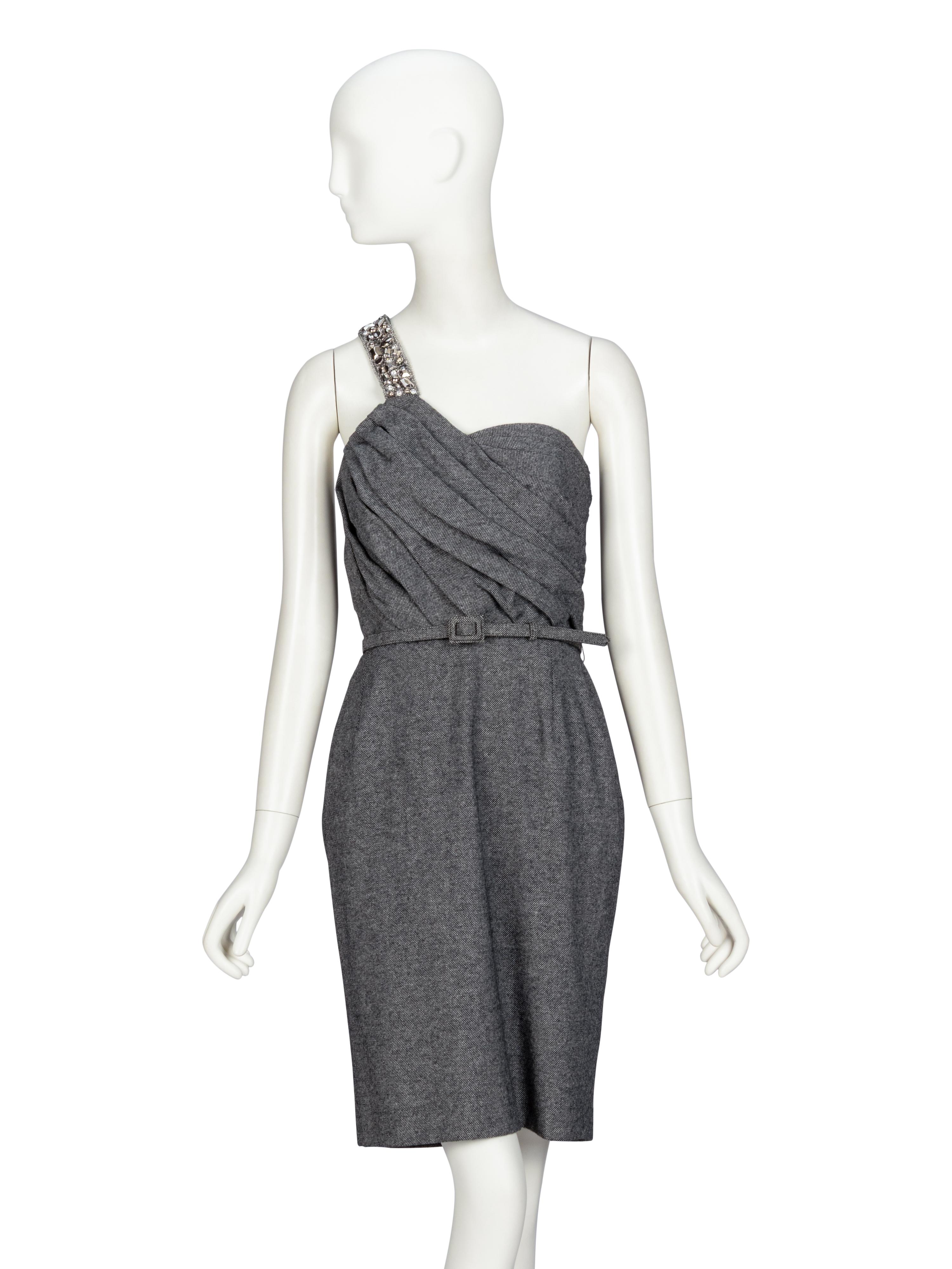 Christian Dior by John Galliano , Embellished Wool Tweed Dress