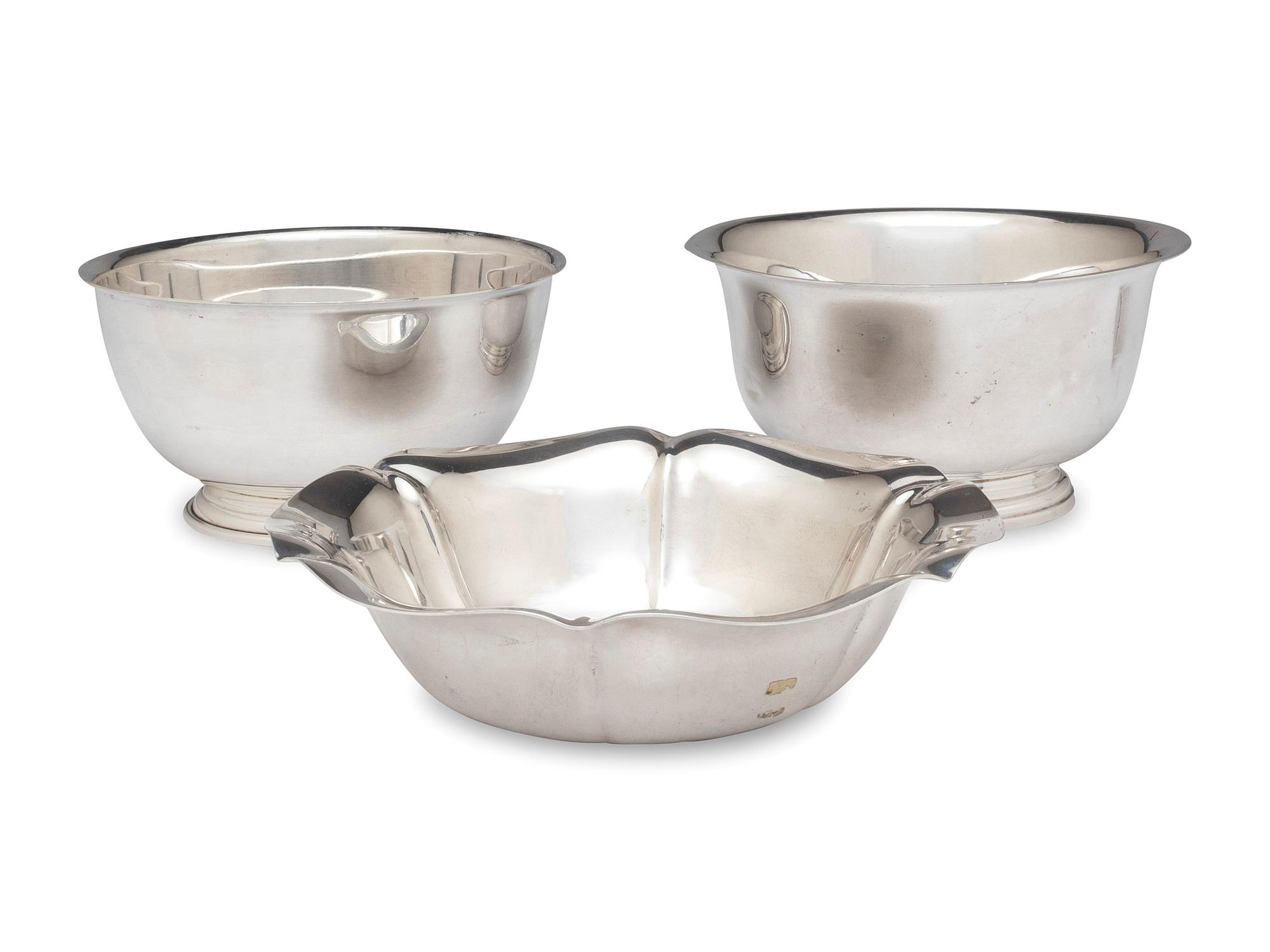 Six American Silver Bowls