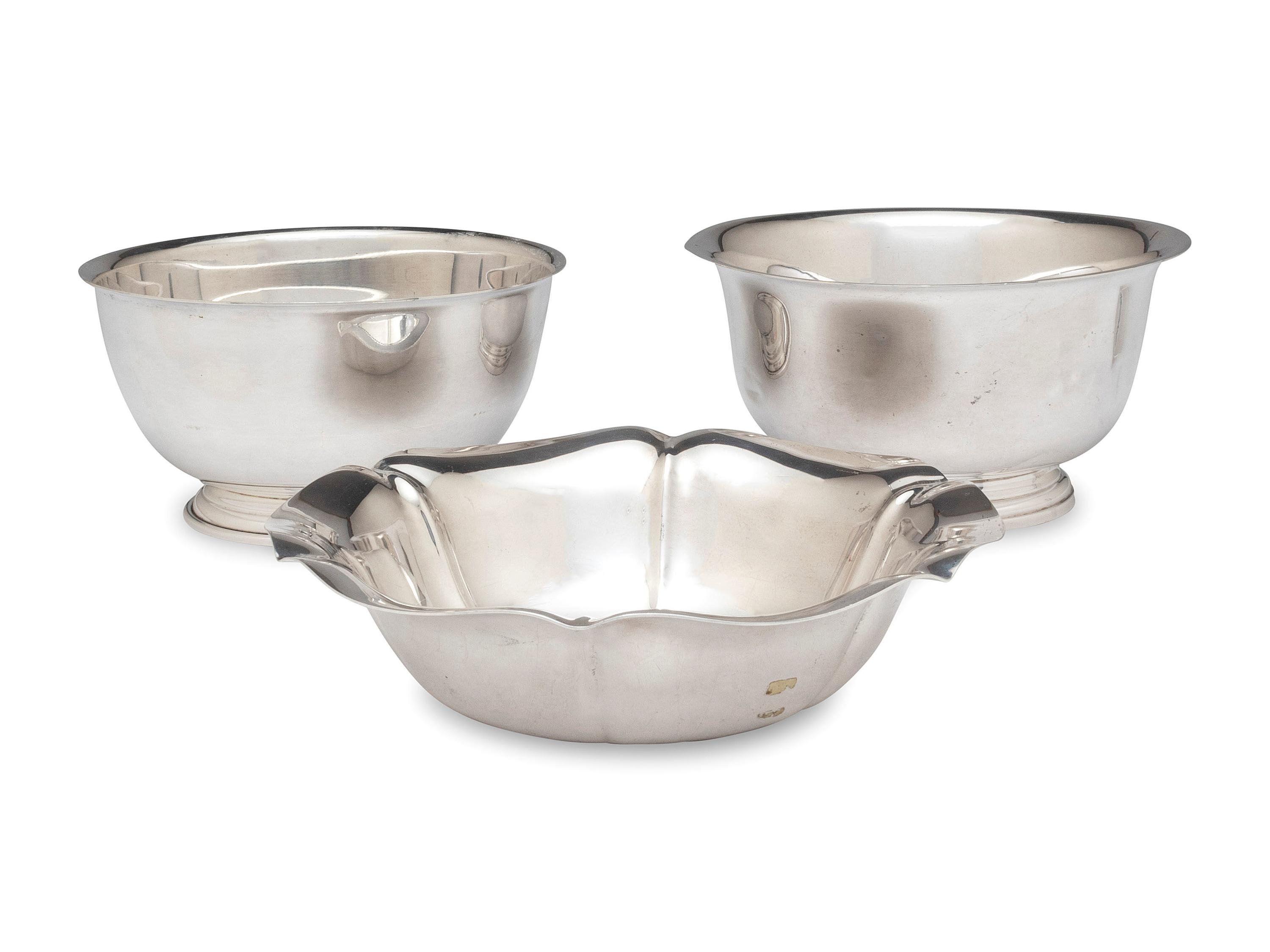 Six American Silver Bowls