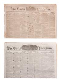 [MEXICAN WAR]. 200+ New Orleans newspapers, incl. Daily Picayune issues with Mexican War coverage.