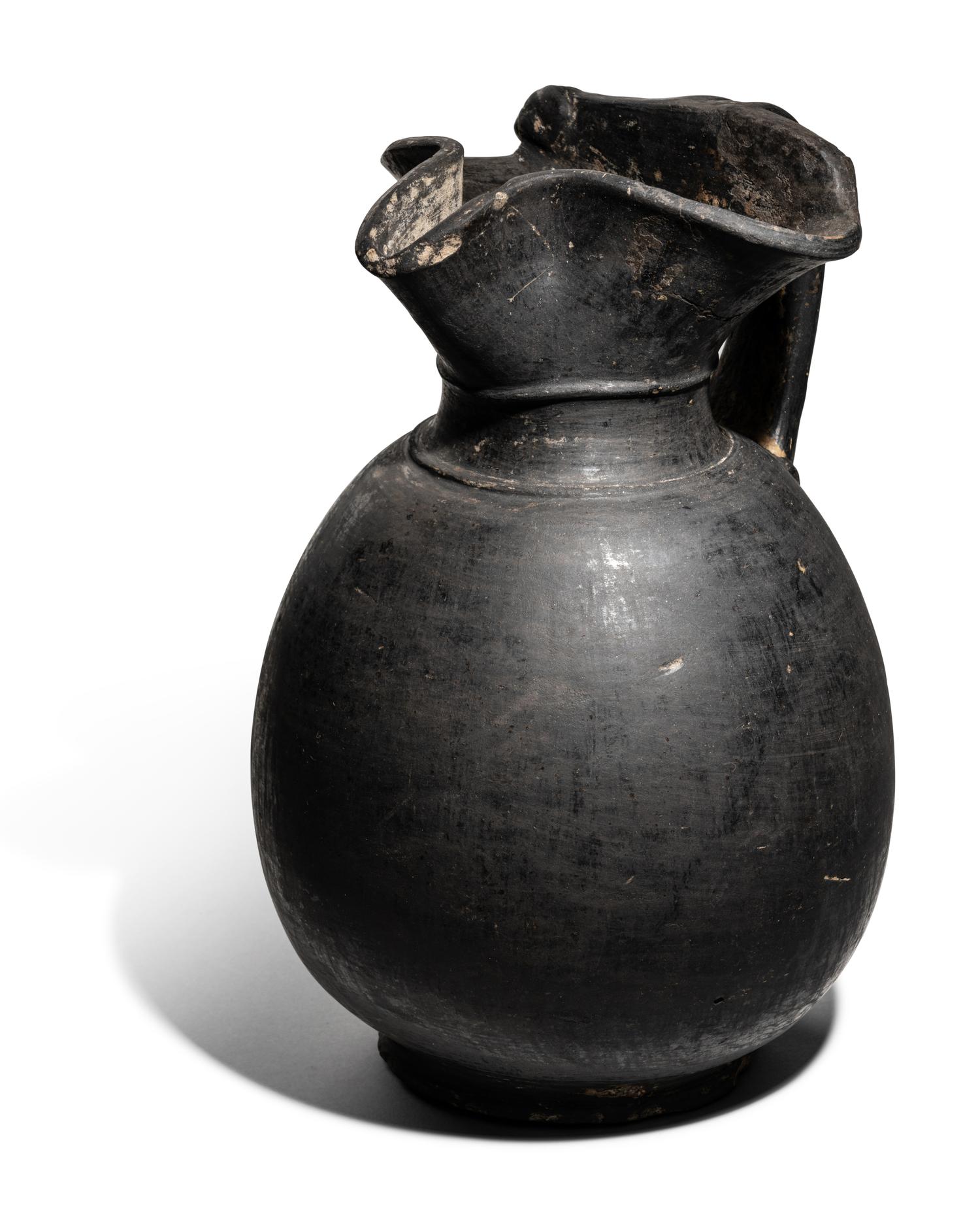 An Etruscan Bucchero Oinochoe