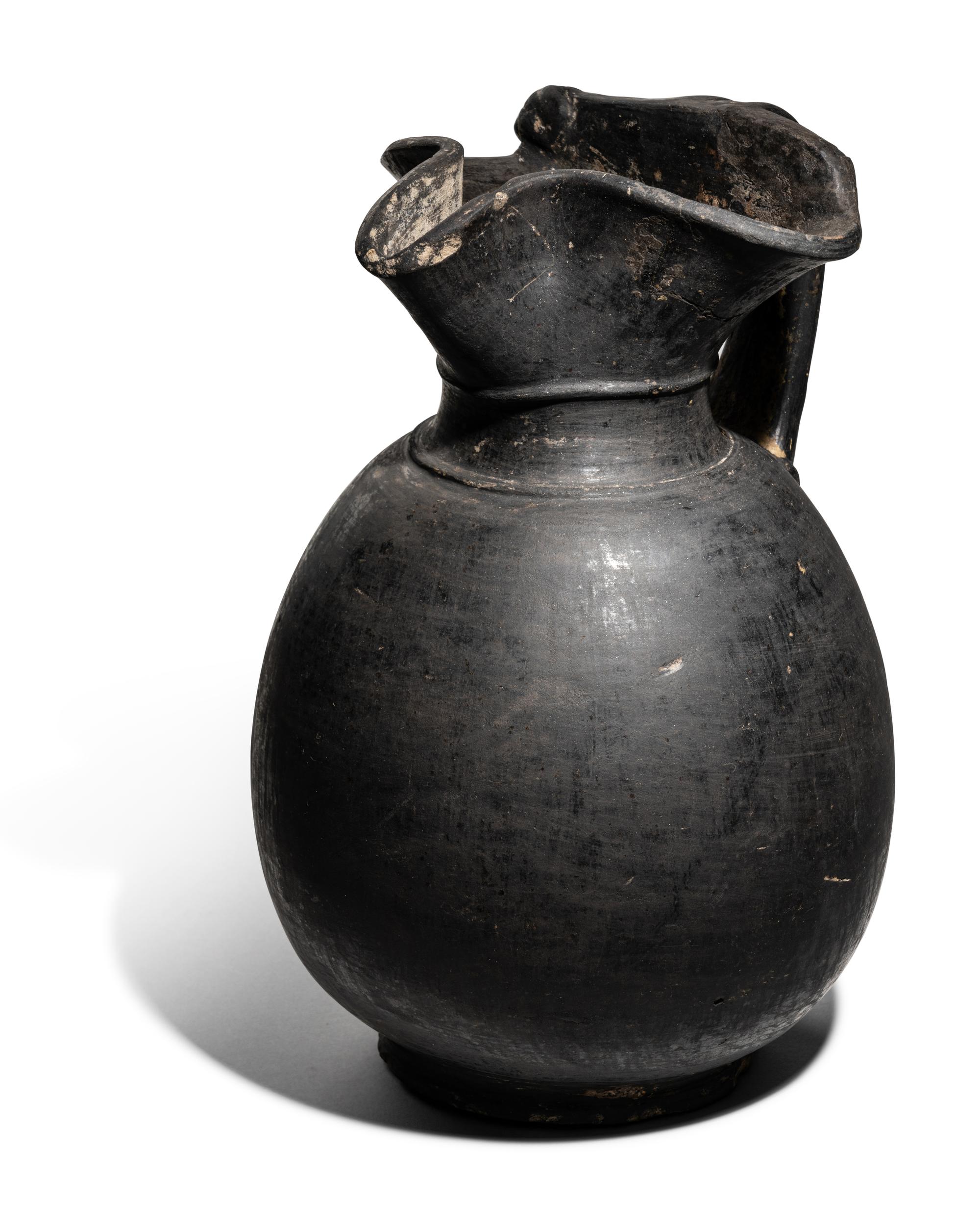 An Etruscan Bucchero Oinochoe
