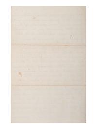 GILMORE, Charles D. (1816-1884). Autograph letter signed ("Chas. D. Gilmore"). "Near Cedar Mountain Va," 17 September 1863.
