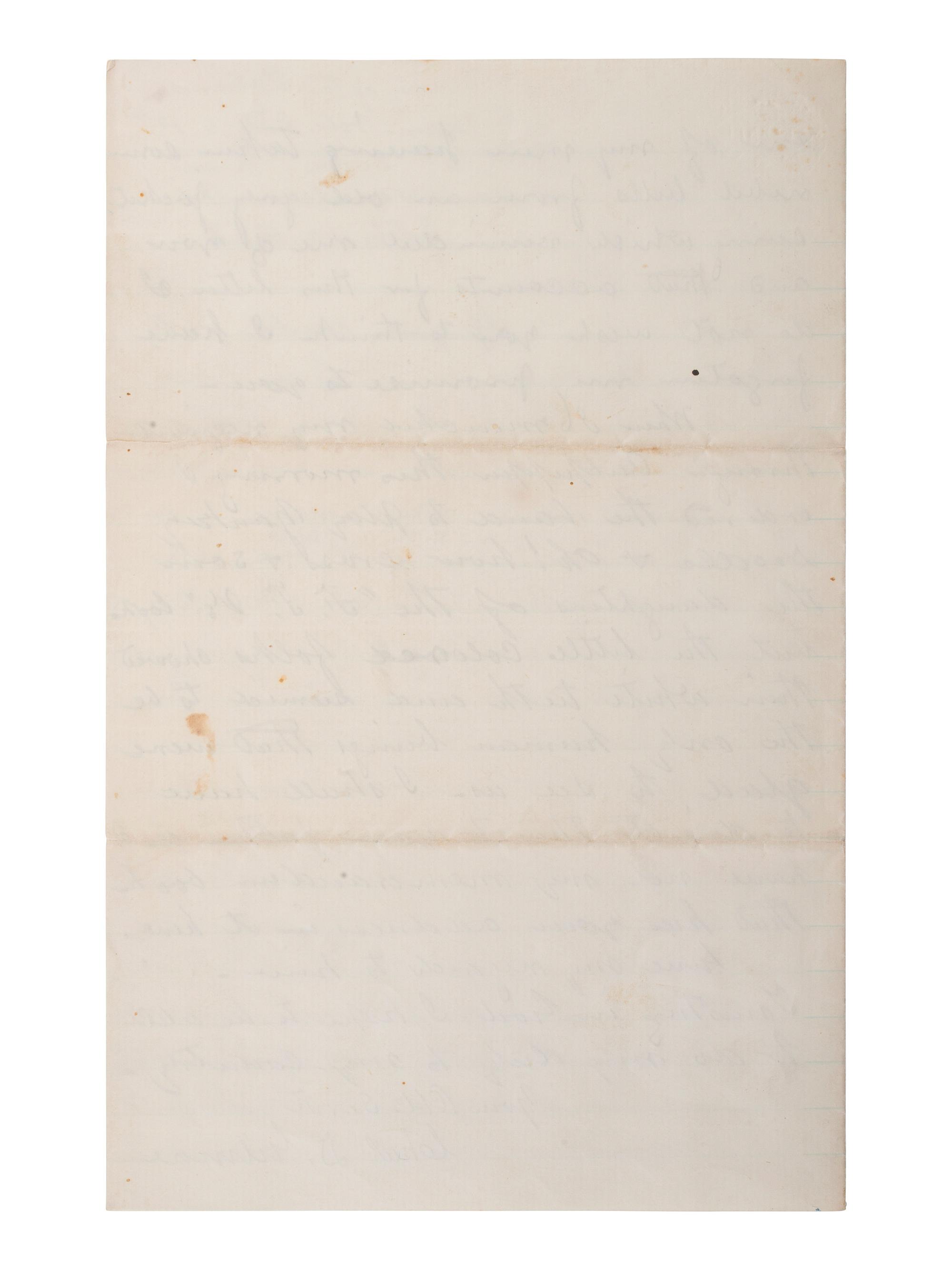 GILMORE, Charles D. (1816-1884). Autograph letter signed ("Chas. D. Gilmore"). "Near Cedar Mountain Va," 17 September 1863.