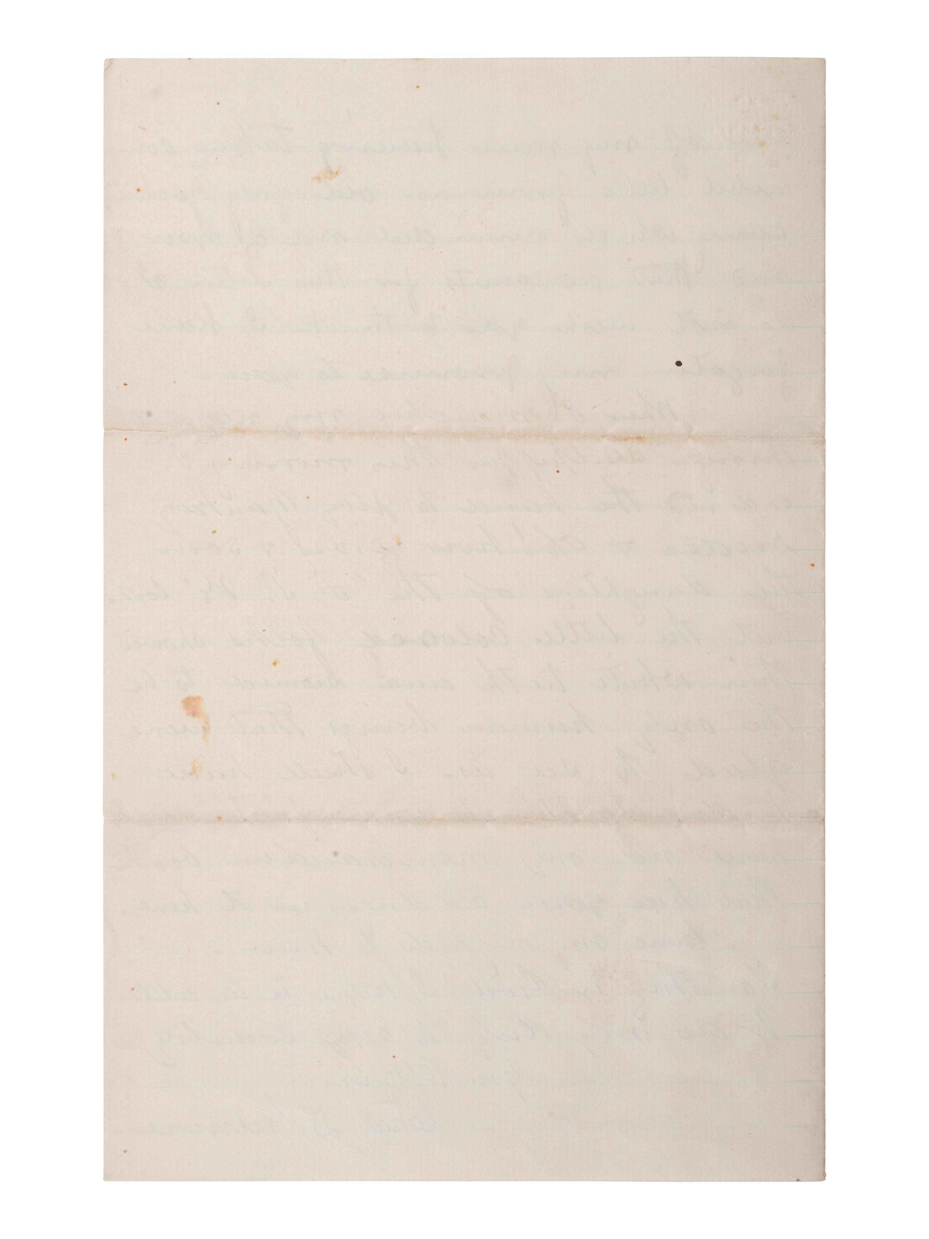 GILMORE, Charles D. (1816-1884). Autograph letter signed ("Chas. D. Gilmore"). "Near Cedar Mountain Va," 17 September 1863.