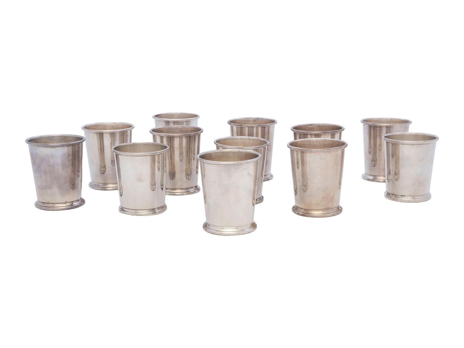 Twelve Silver Julep Cups