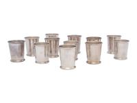 Twelve Silver Julep Cups