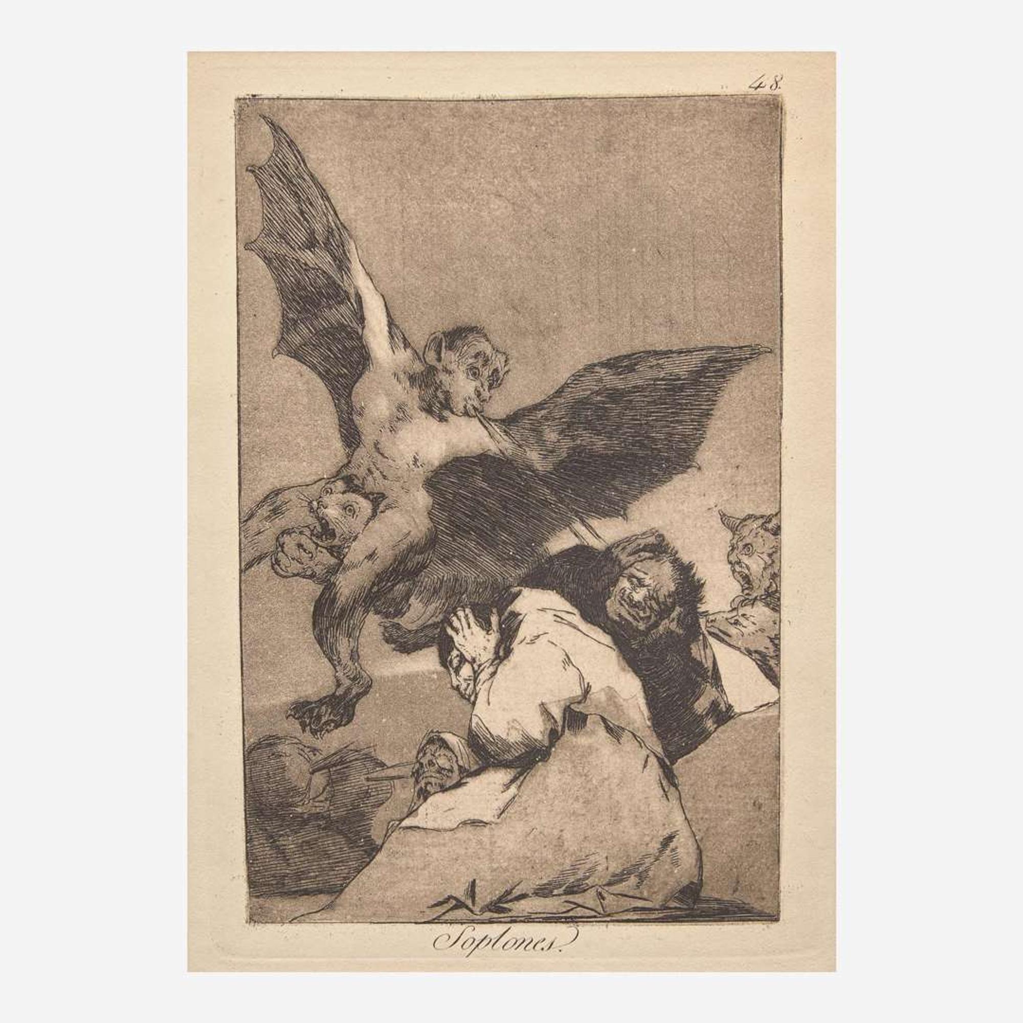 Francisco Goya (Spanish, 1746–1828) Que se la Llevaron (Plate 8 from 'Los Caprichos'); together with 5 other works