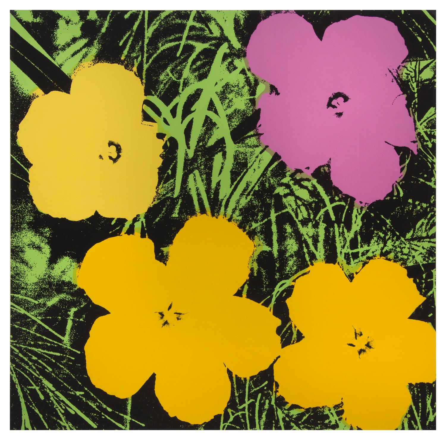 After Andy Warhol, (American, 1928-1987), Flowers, c. 1980 (a group of 4)