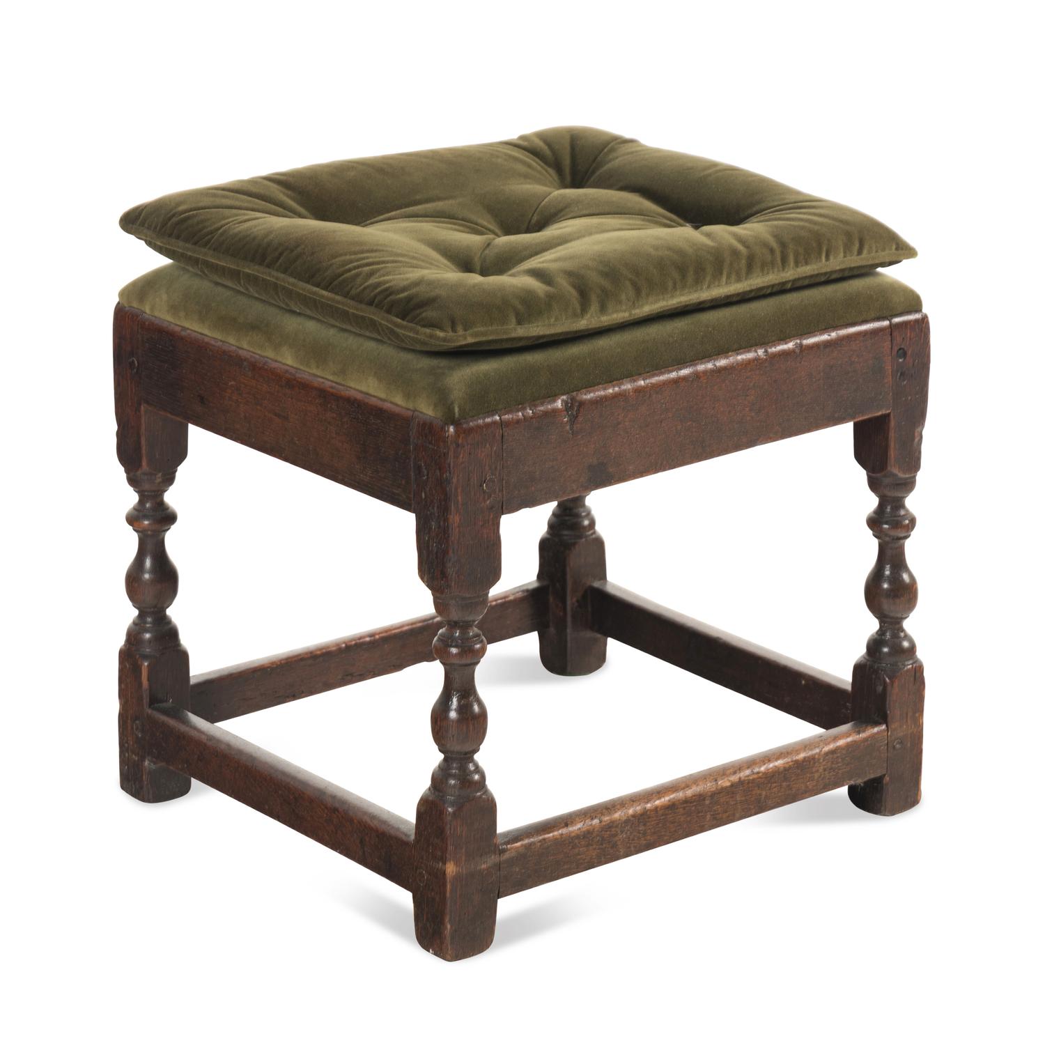 A William and Mary Oak Stool
