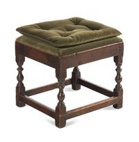 A William and Mary Oak Stool