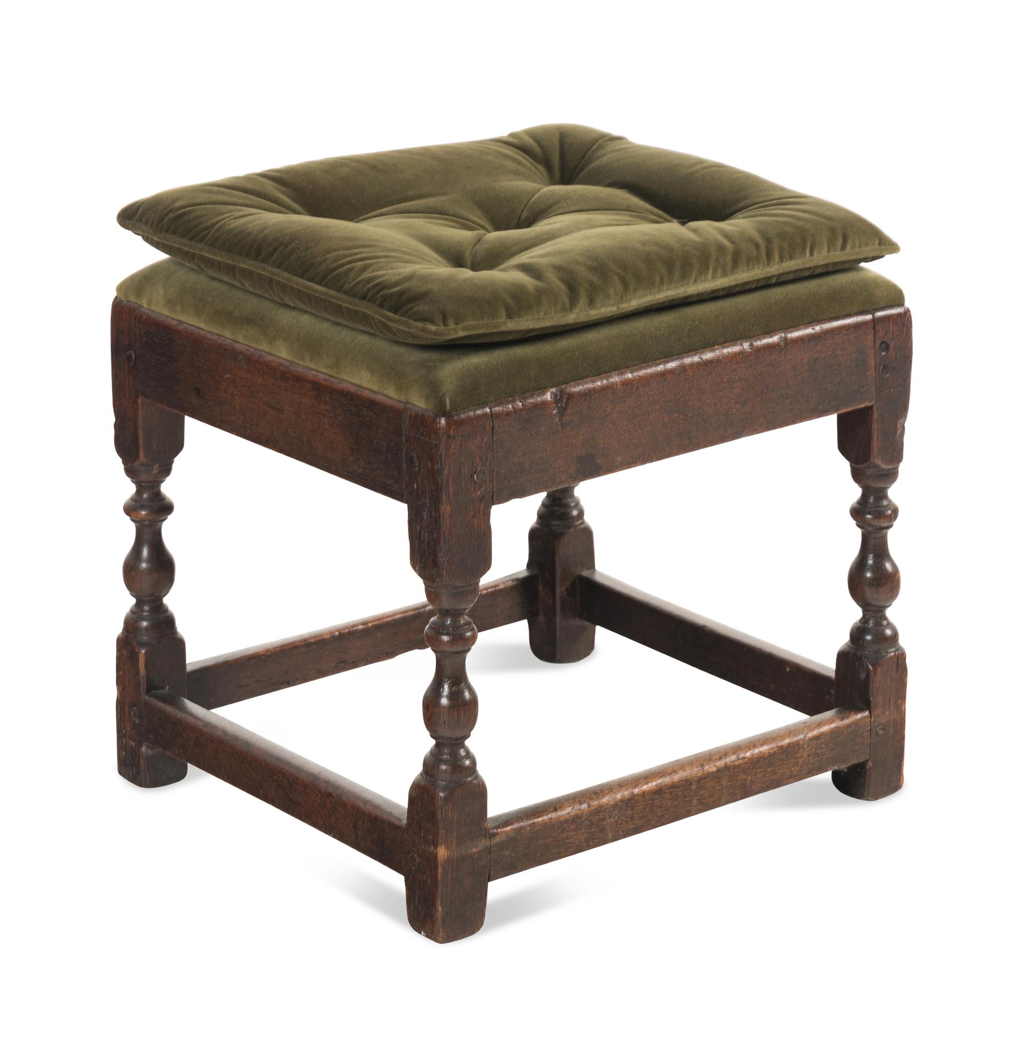 A William and Mary Oak Stool