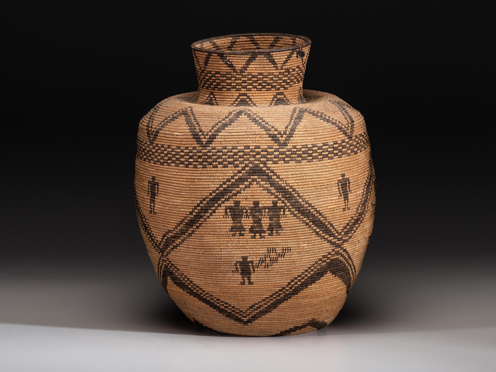 Apache Figural Basketry Olla