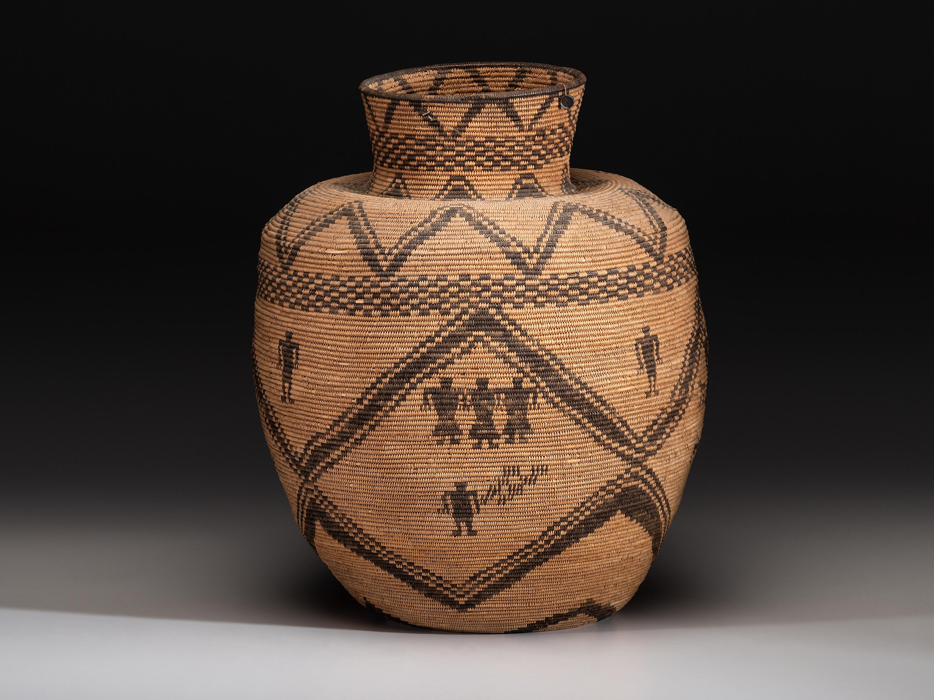 Apache Figural Basketry Olla