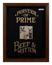 A Framed Butcher's Sign