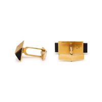 YELLOW GOLD AND ONYX CUFFLINKS