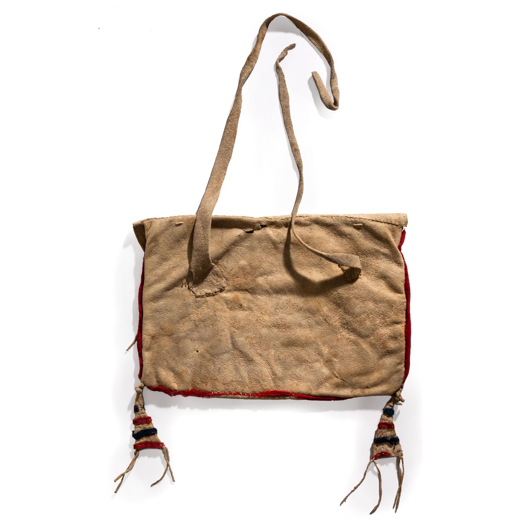 Apsáalooke (Crow) or Nez Perce Beaded Buffalo Hide Work Bag