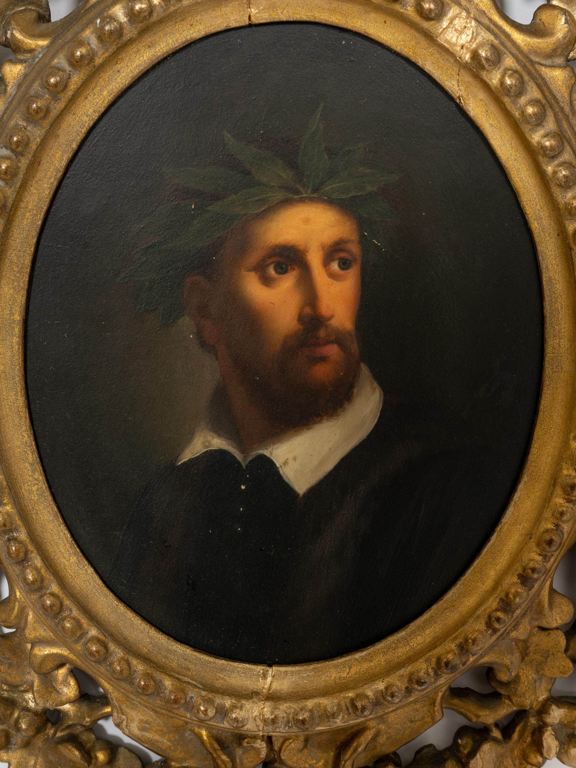 Portraits of Leonardo da Vinci and Torquato Tasso (a pair of paintings)