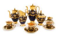 An Empire Parcel-Gilt Porcelain Coffee Service